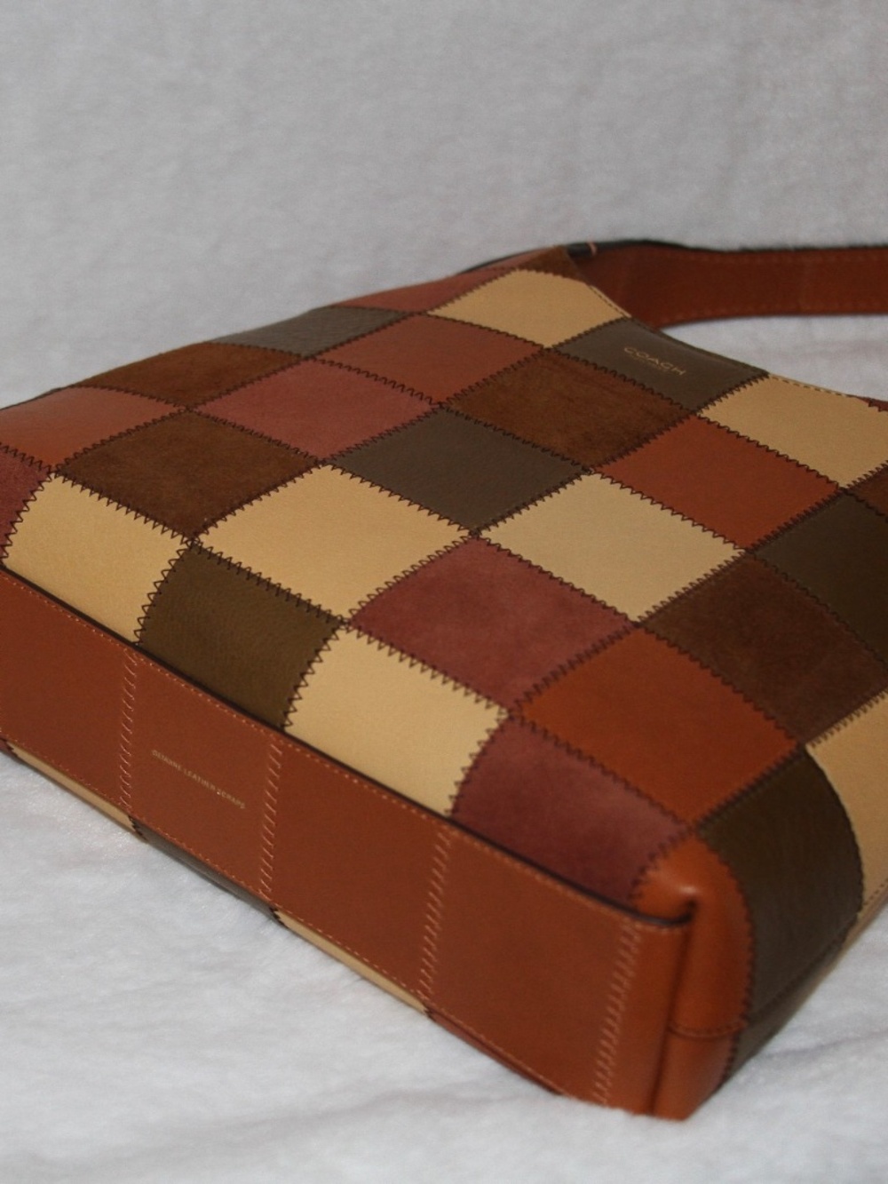 COACH Coachtopia Alter Ego Brooklyn Shoulder Bag 28 Patchwork Checkerboard NWT - Picture 3 of 5